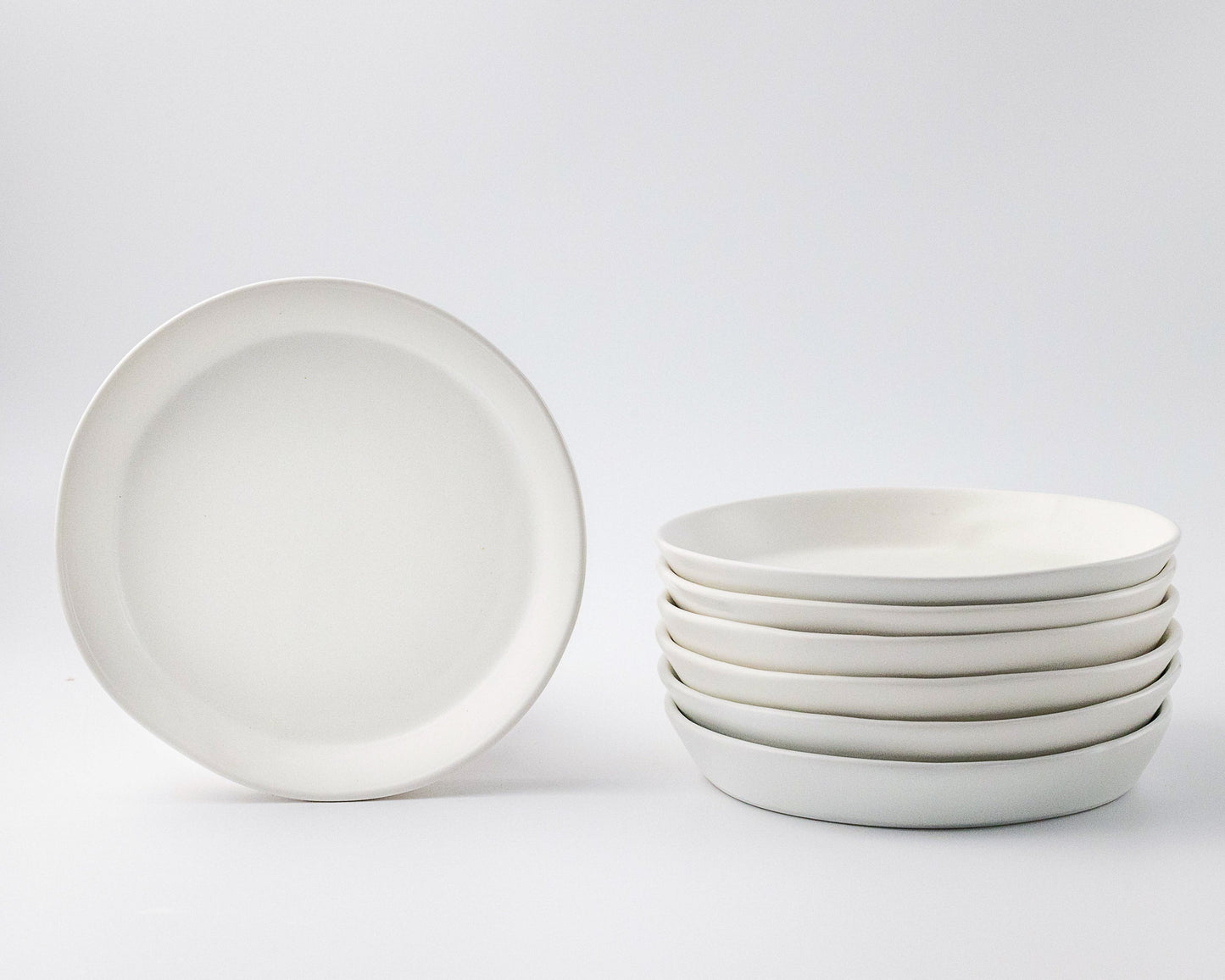 Skali Coupe Salad Plate Plates Haand Matte White Set of 4