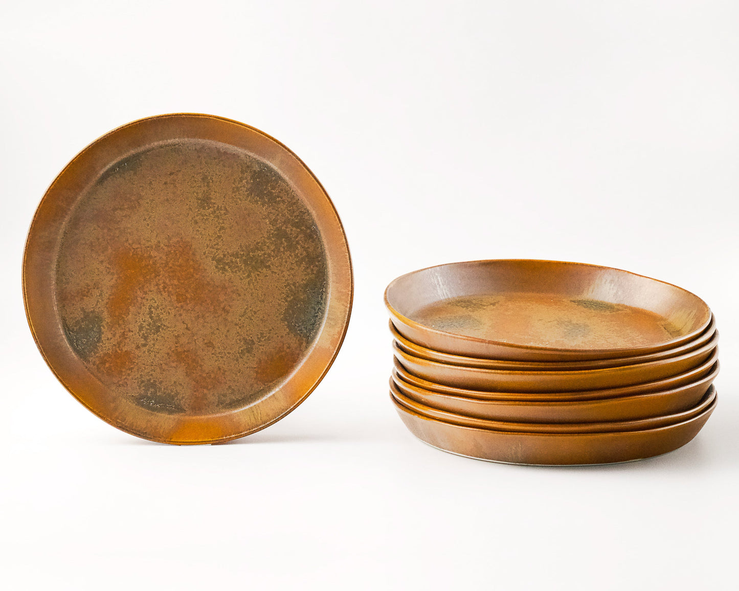 Skali Coupe Dinner Plate Plates Haand Burl Set of 4