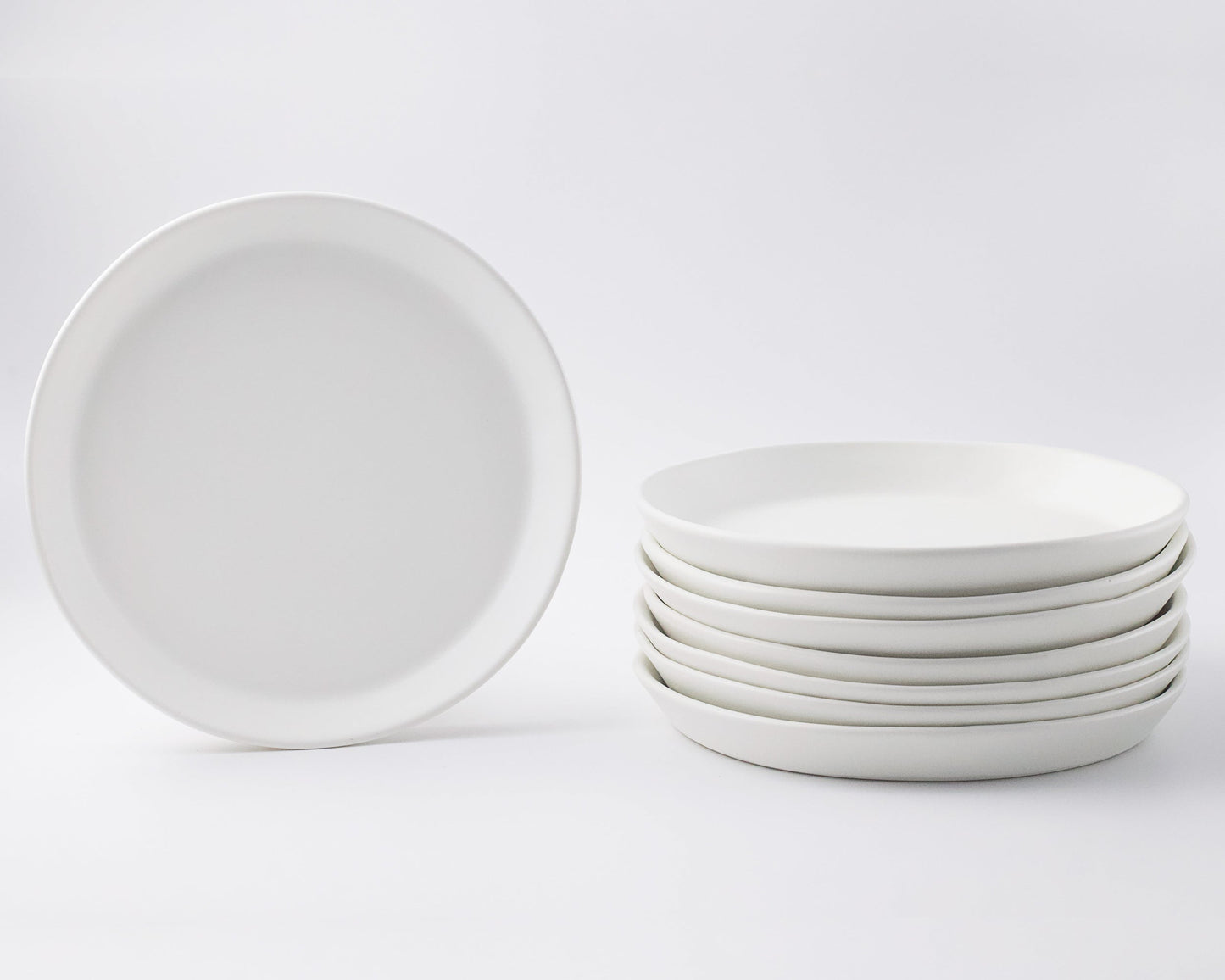 Skali Coupe Dinner Plate Plates Haand Matte White Set of 4