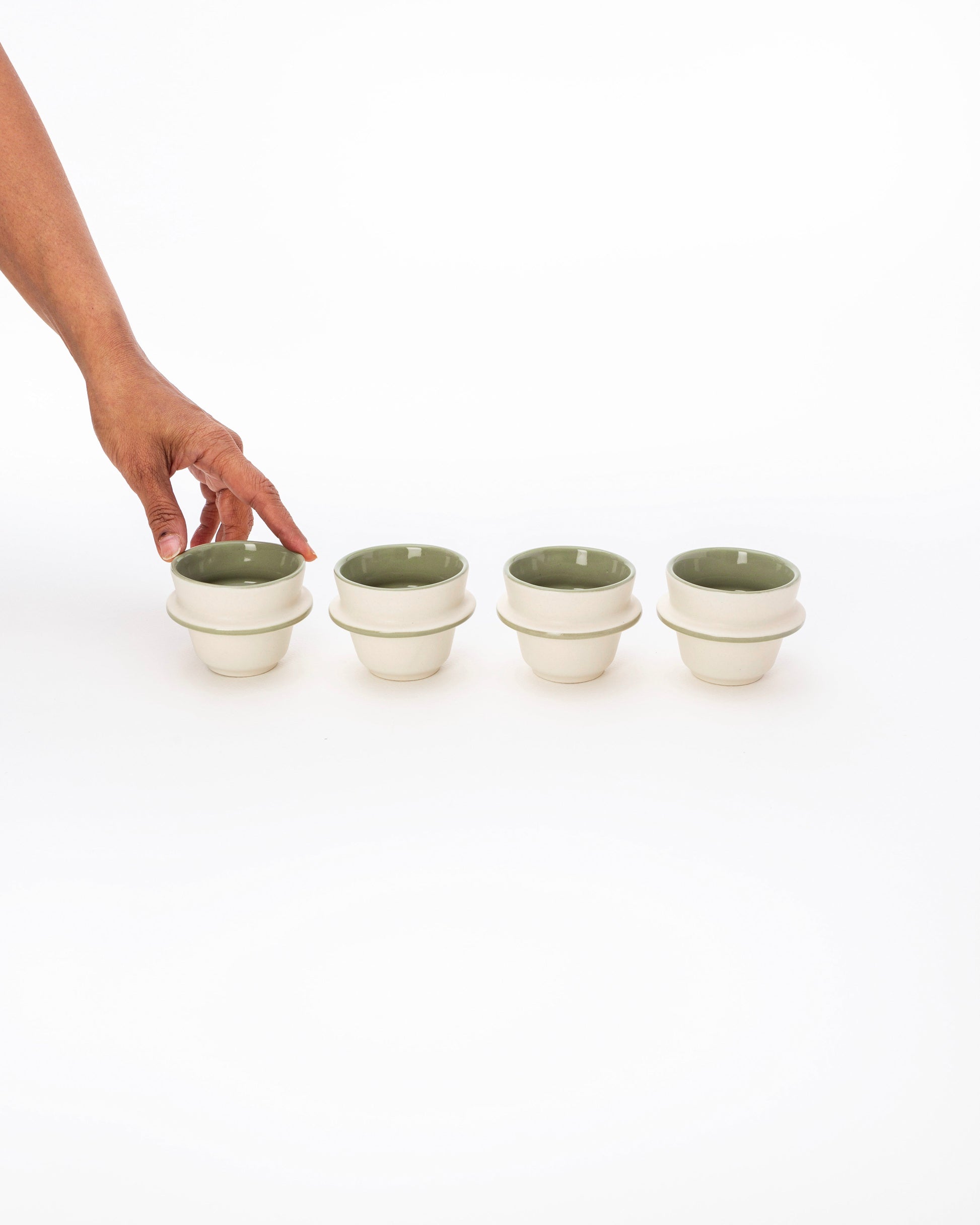 Orbit Espresso Cup, Sage Green - 90 ml (Set of 2) cups Casa Amarosa