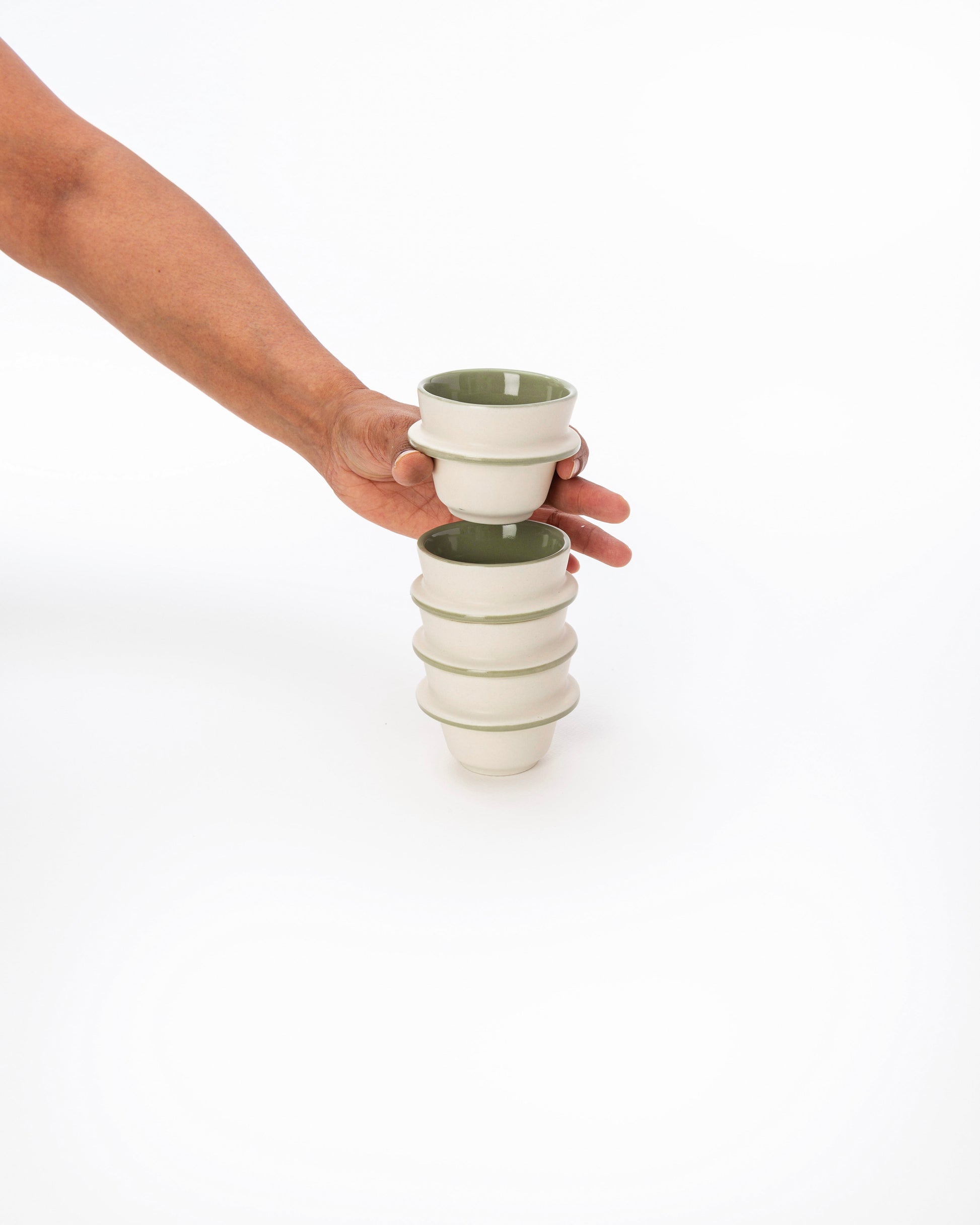 Orbit Espresso Cup, Sage Green - 90 ml (Set of 2) cups Casa Amarosa
