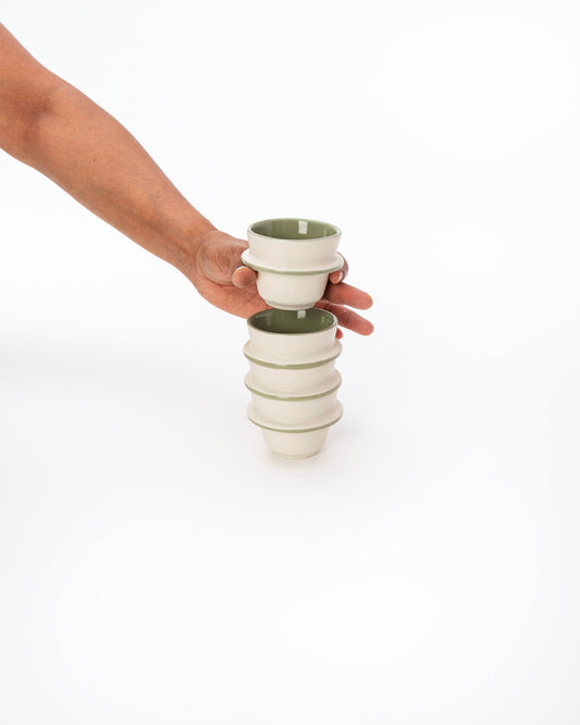 Orbit Espresso Cup, Sage Green - 90 ml (Set of 2) cups Casa Amarosa