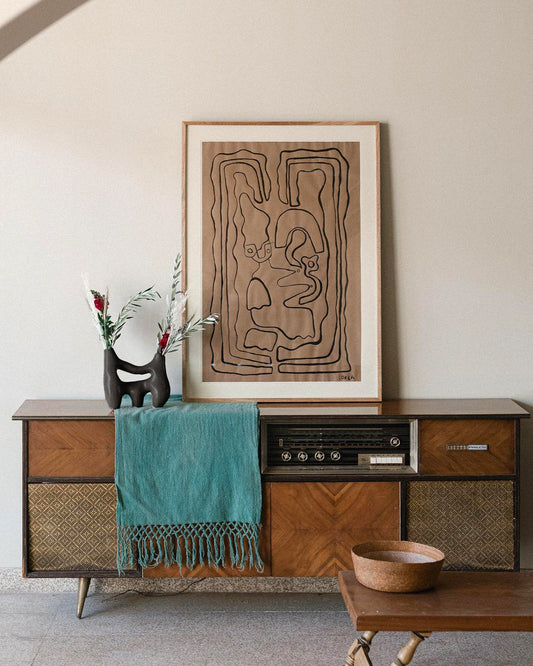 Symbiosis Clay Vase - Charcoal Black Vases atacama home