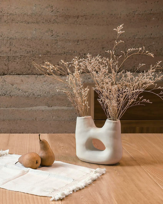 Dual Clay Vase - Natural Vases atacama home