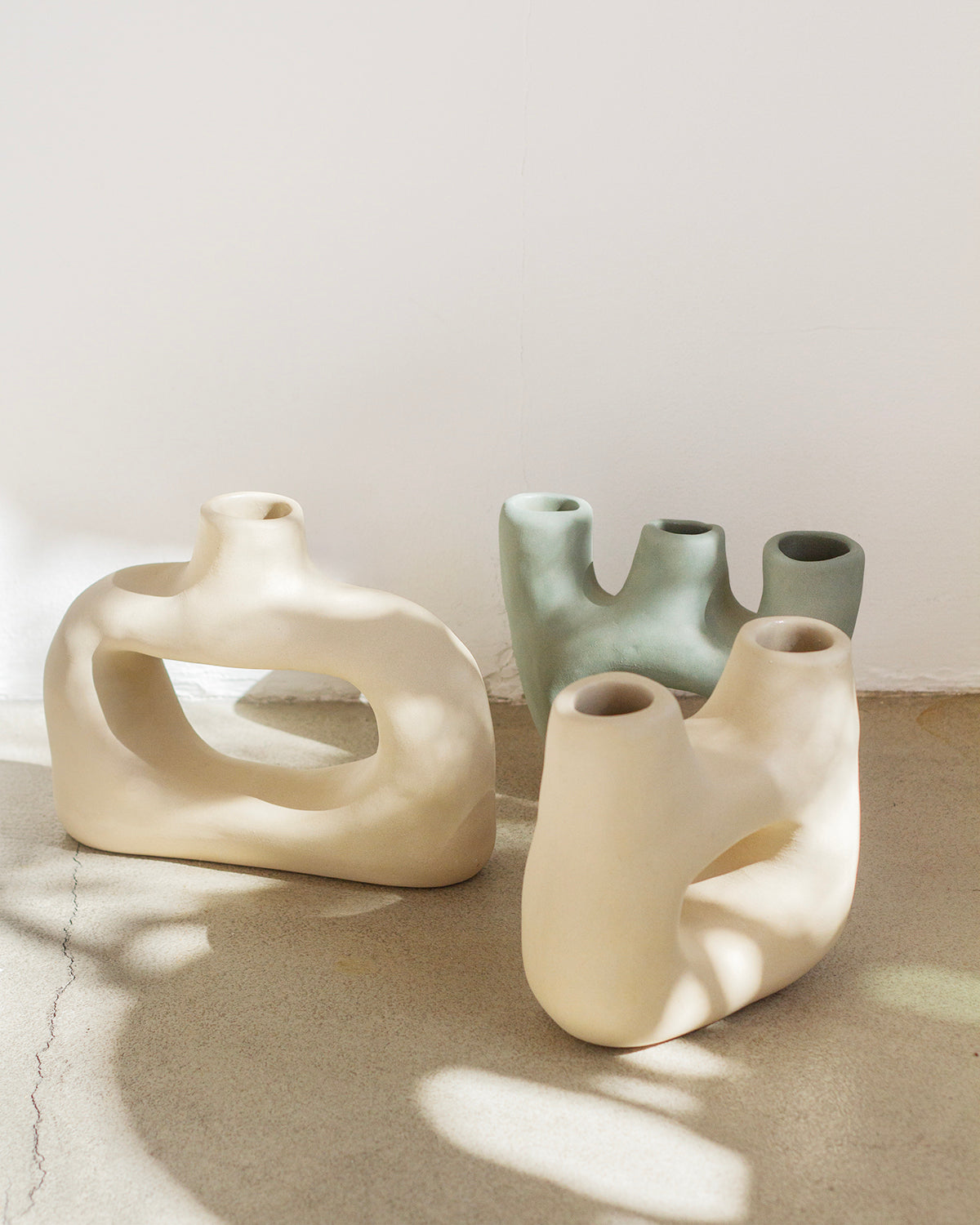 Dual Clay Vase - Natural Vases atacama home