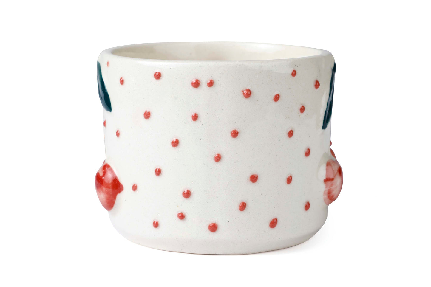 Cherry Pop Ceramic Mug Set of 4 | Red Mug Casa Amarosa