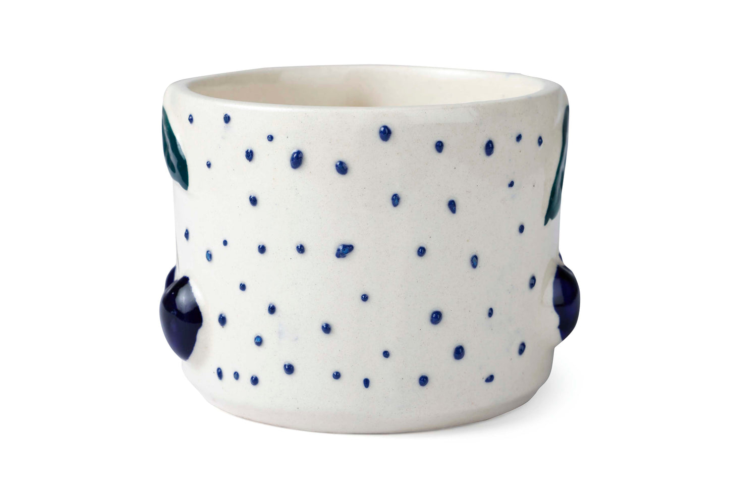 Cherry Pop Ceramic Mug Set of 4 | Blue Mug Casa Amarosa