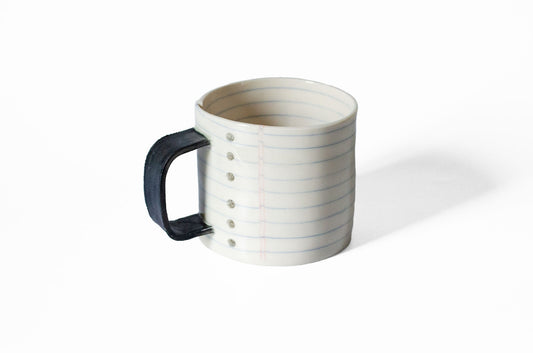 Nerikomi Openwork Notepad Mug | Handmade Porcelain Mug with Playful Design Mug Saori M Stoneware
