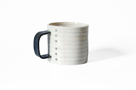 Nerikomi Openwork Notepad Mug | Handmade Porcelain Mug with Playful Design Mug Saori M Stoneware