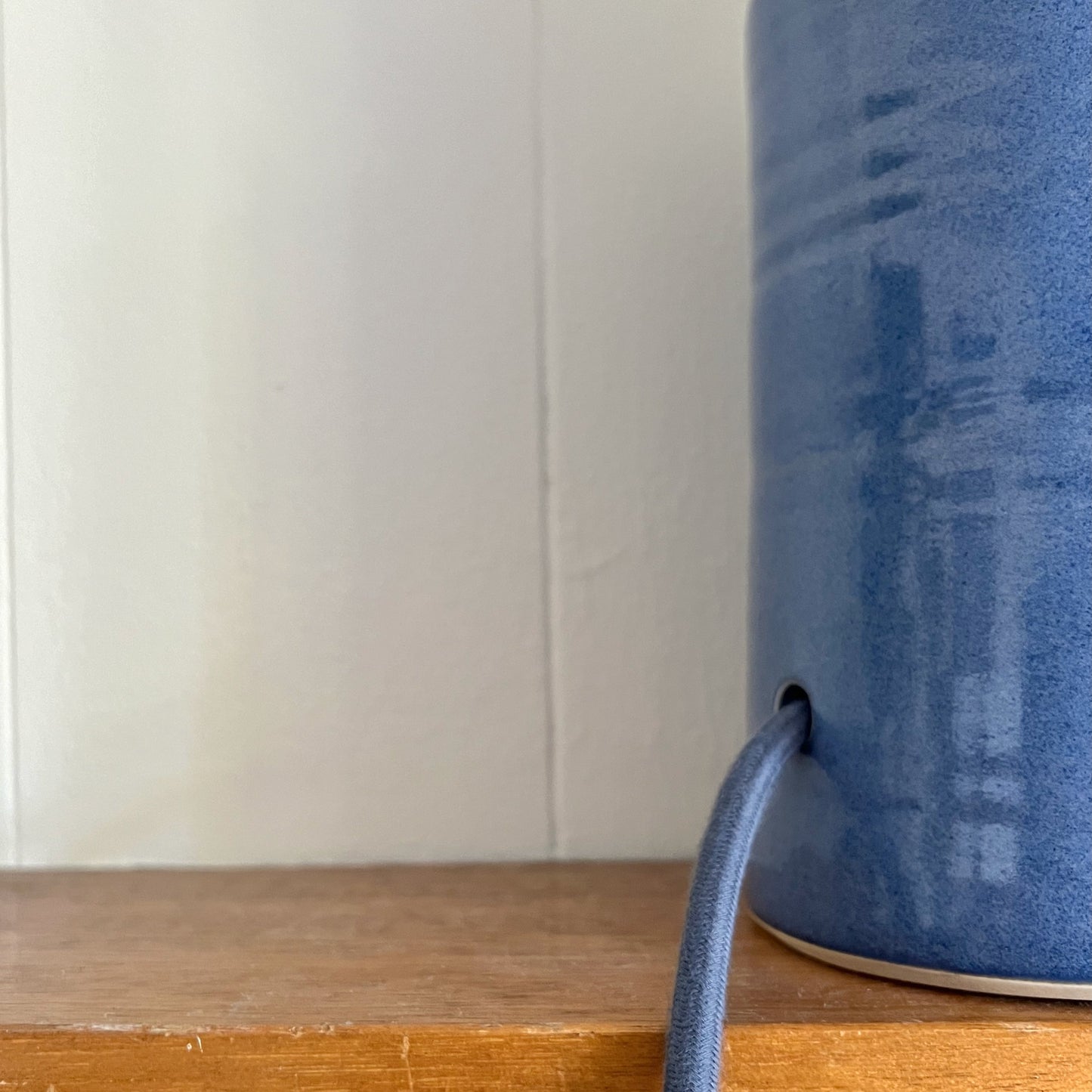 Pillar Lamp in Cornflower | Handcrafted Ceramic Lamp
