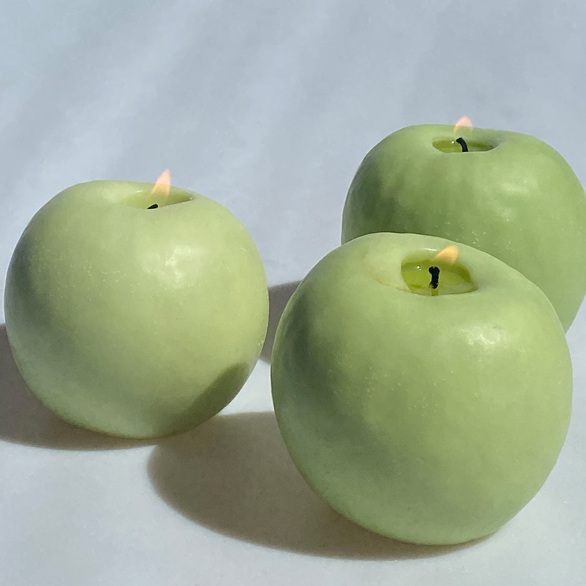 Apple Candle | Hand-Poured Soy Wax Farmers Markets Scandles Green Apple Harvest 3 Pack of Apples