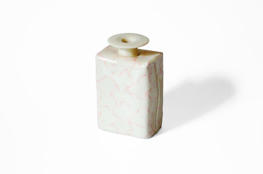 Nerikomi Lattice Pattern Bud Vase | Handmade Porcelain Porcelain Vase Saori M Stoneware