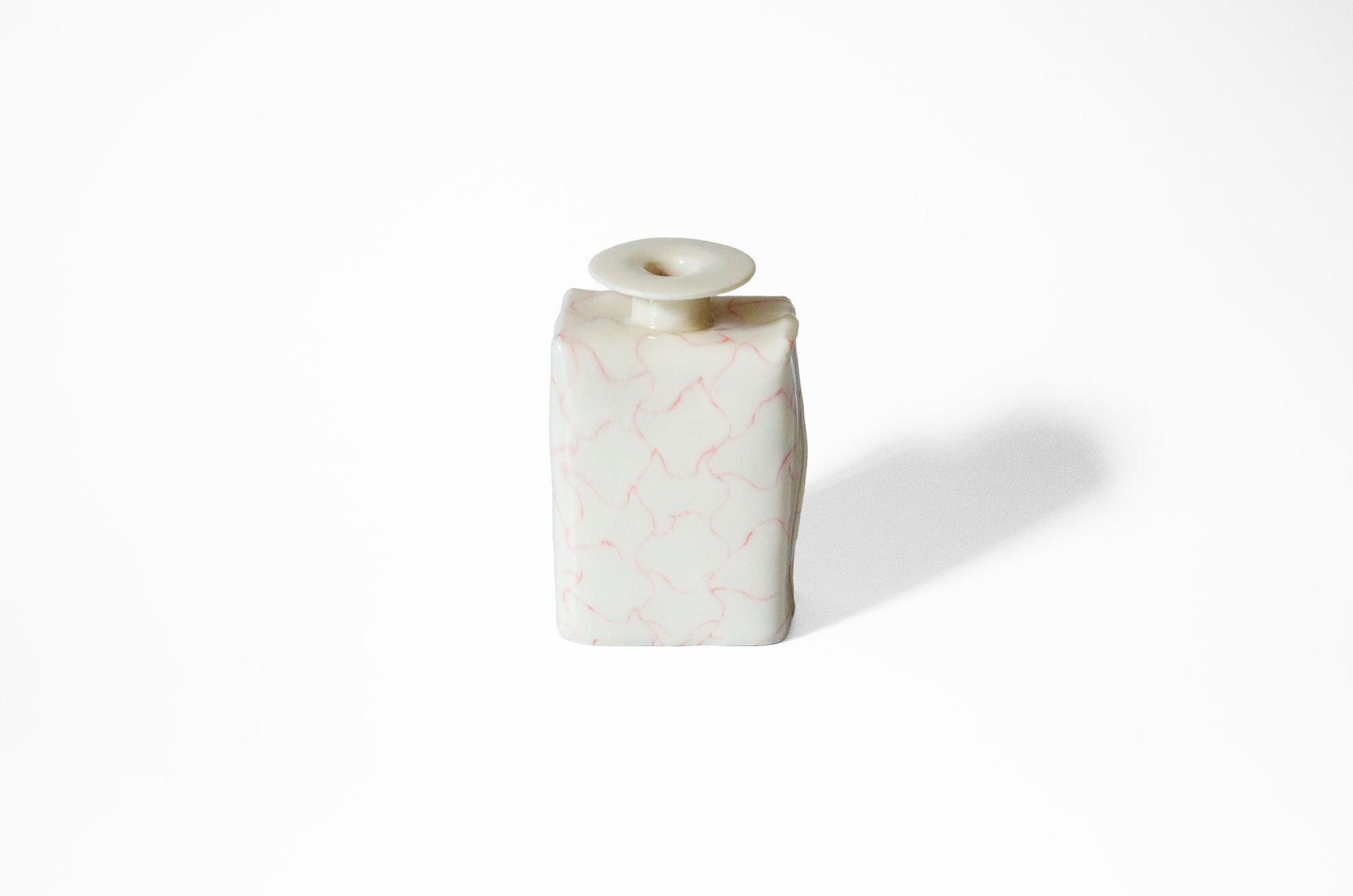 Nerikomi Lattice Pattern Bud Vase | Handmade Porcelain Porcelain Vase Saori M Stoneware