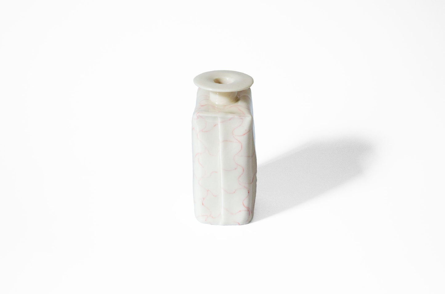 Nerikomi Lattice Pattern Bud Vase | Handmade Porcelain Porcelain Vase Saori M Stoneware