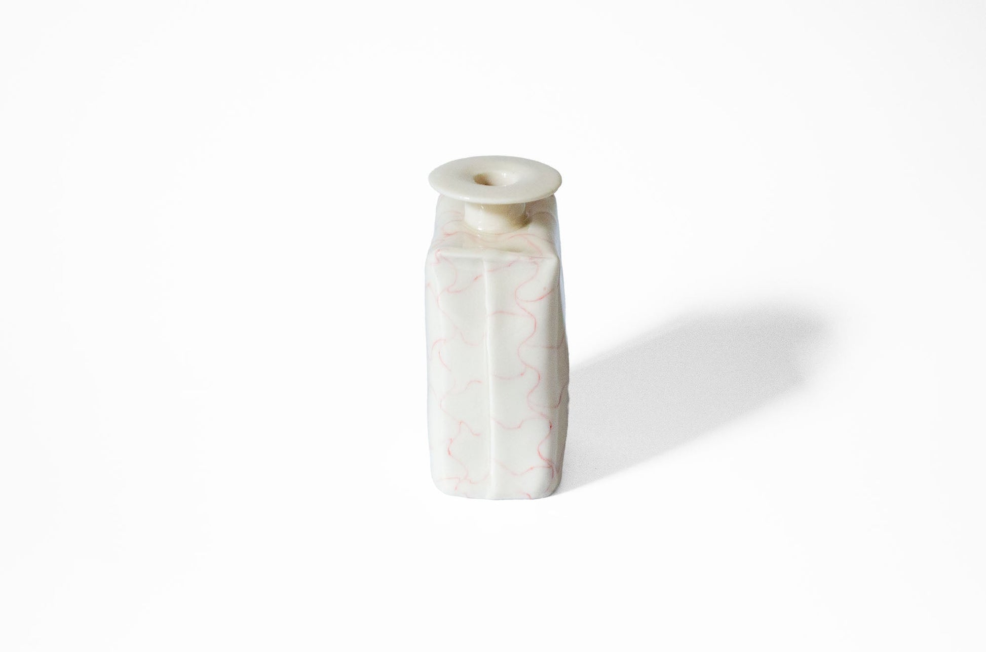 Nerikomi Lattice Pattern Bud Vase | Handmade Porcelain Porcelain Vase Saori M Stoneware