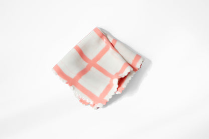 Nerikomi Handkerchief Dish Tray, Dish Saori M Stoneware Pink