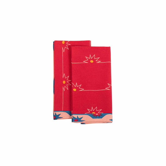 Mojito Red Napkins | Set of 4