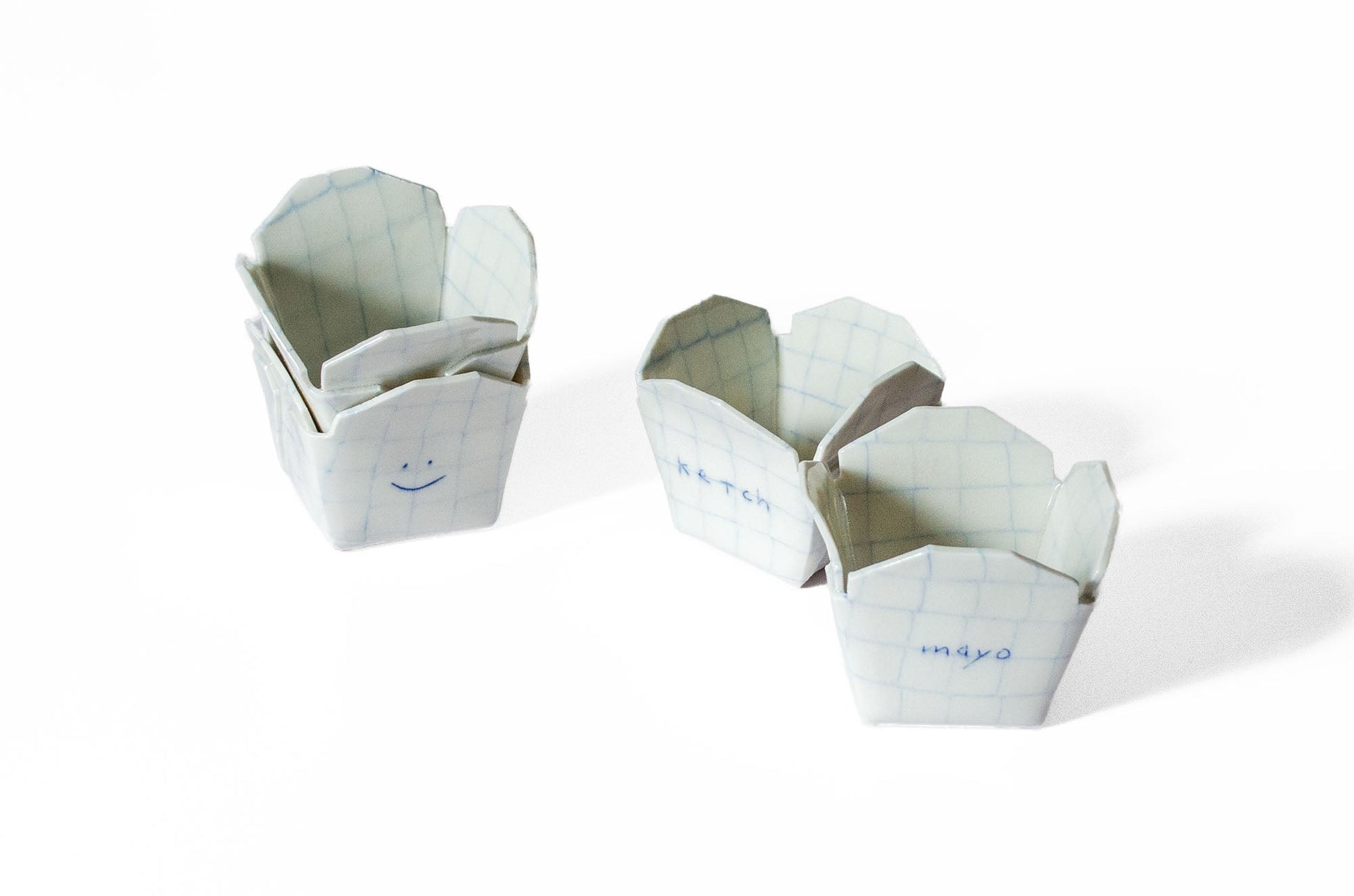 Nerikomi Takeout Sauce Cup Sauce Cup Saori M Stoneware