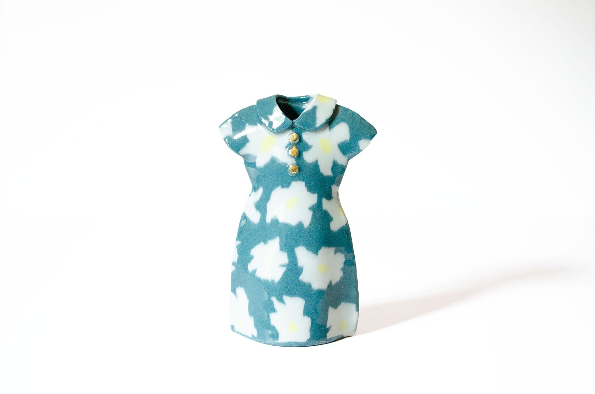 Nerikomi Porcelain Dress Shape Bud Vase Ceramic Vase Saori M Stoneware Gardenia (2025 Summer Edition)