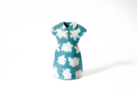 Nerikomi Porcelain Dress Shape Bud Vase Ceramic Vase Saori M Stoneware Gardenia (2025 Summer Edition)