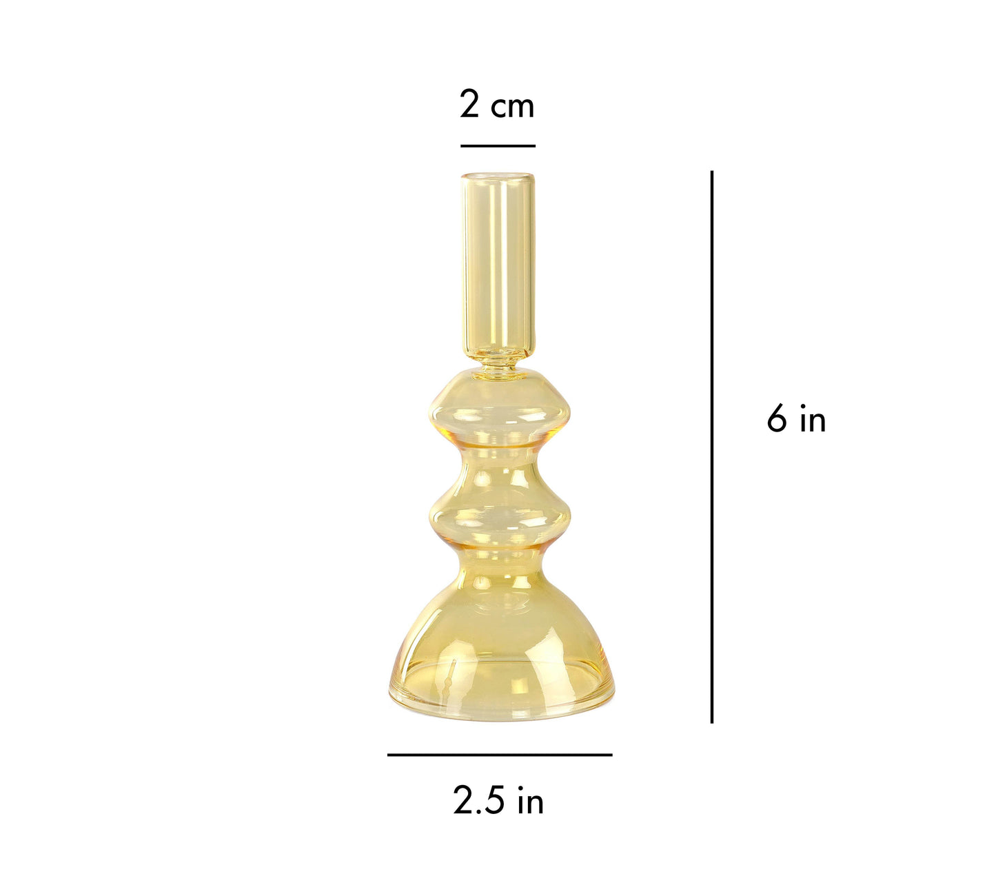Retro Glass Candle Stick Holder Set of 4 | Pink Candle Holders Casa Amarosa