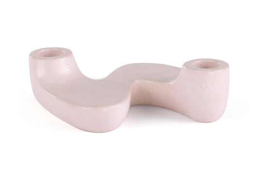 “S” Style Nordic Concrete Candle Holder | Set of 2 | Pink Kitchen essential Casa Amarosa