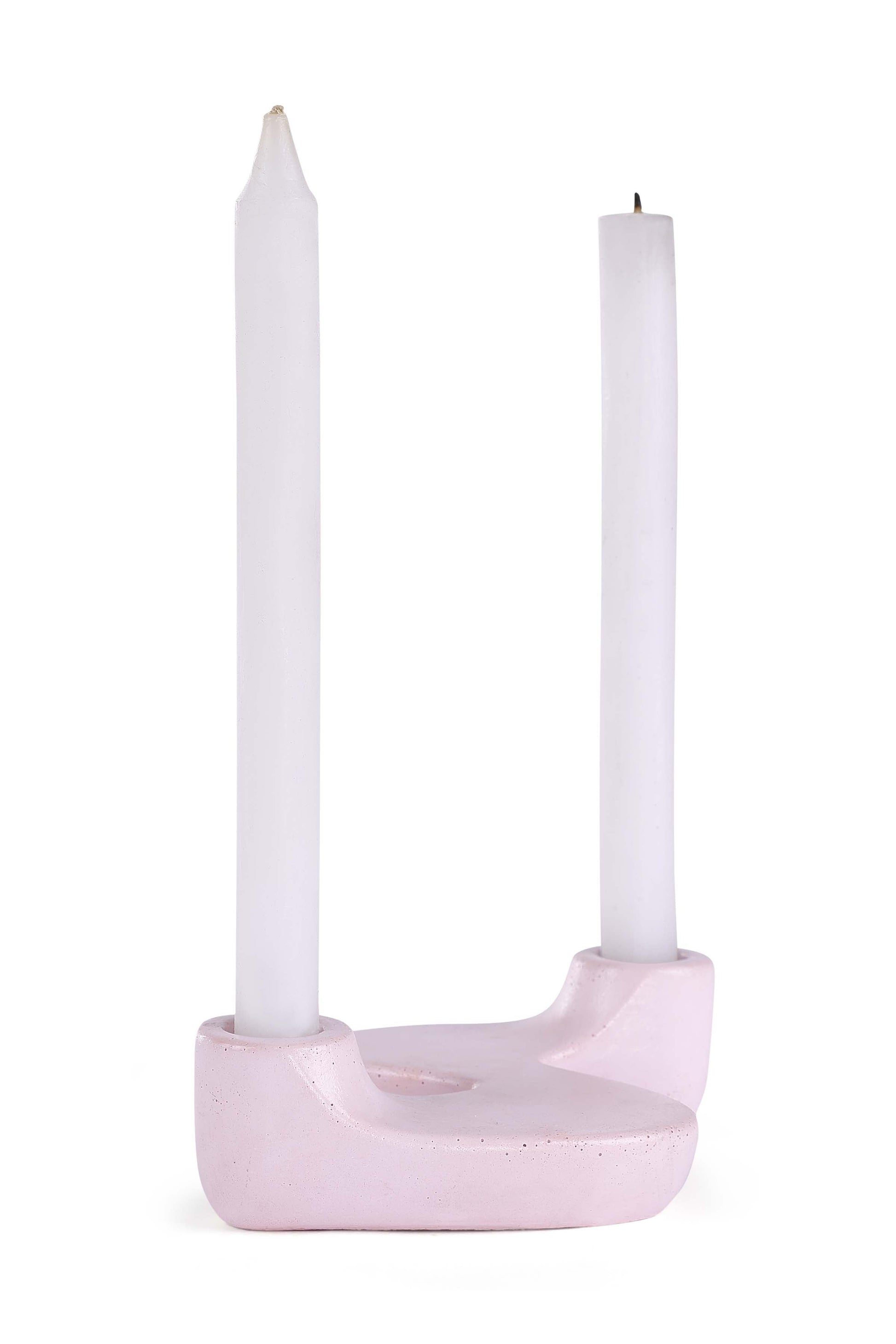 “S” Style Nordic Concrete Candle Holder | Set of 2 | Pink Kitchen essential Casa Amarosa