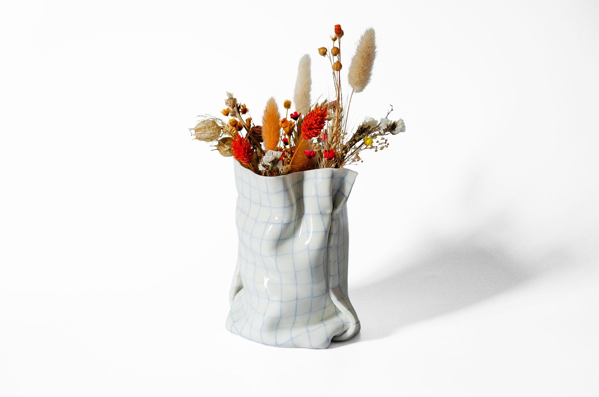 Tall Nerikomi Bag Vase Ceramic Vase Saori M Stoneware