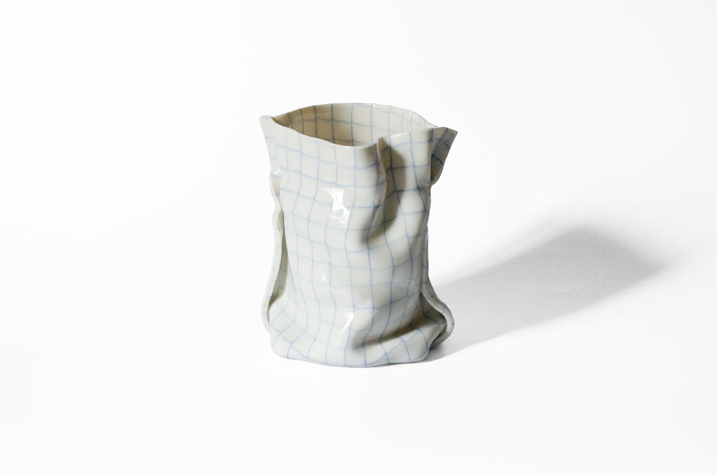 Tall Nerikomi Bag Vase Ceramic Vase Saori M Stoneware