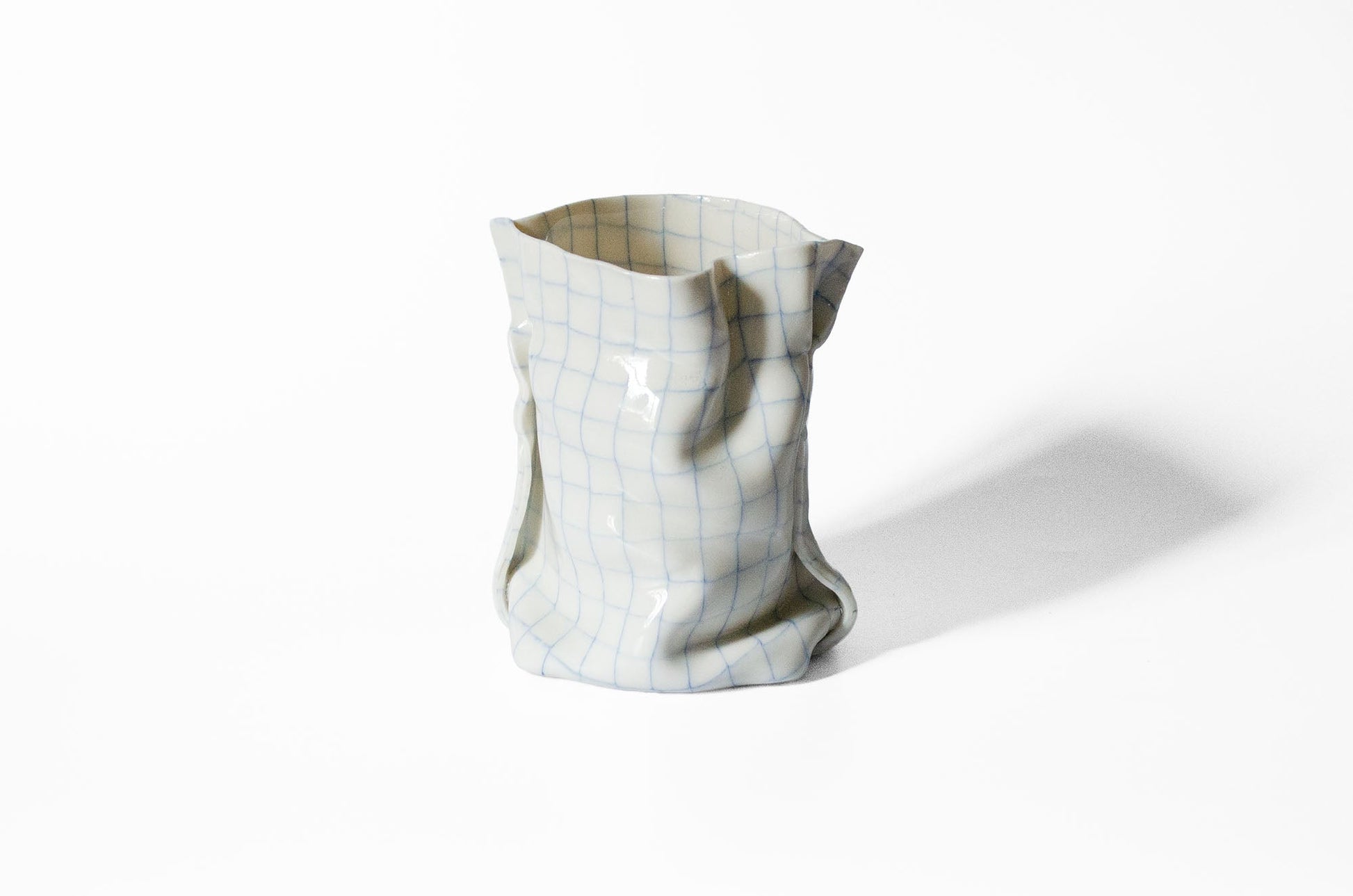Tall Nerikomi Bag Vase Ceramic Vase Saori M Stoneware