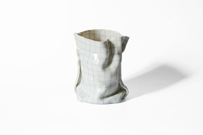 Tall Nerikomi Bag Vase Ceramic Vase Saori M Stoneware