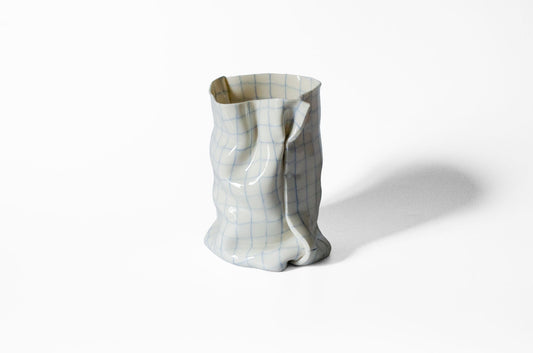 Tall Nerikomi Bag Vase Ceramic Vase Saori M Stoneware