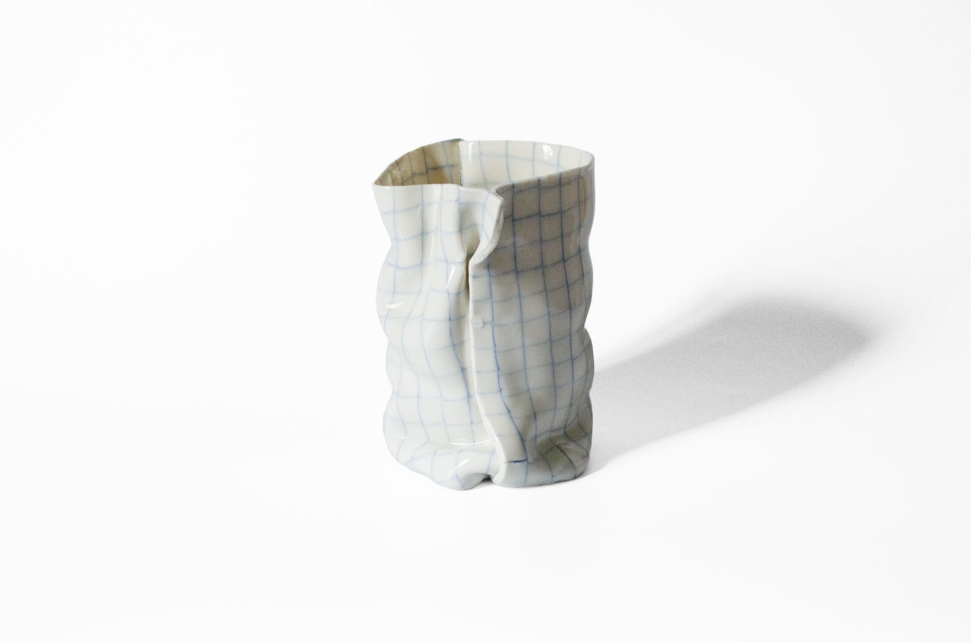 Tall Nerikomi Bag Vase Ceramic Vase Saori M Stoneware