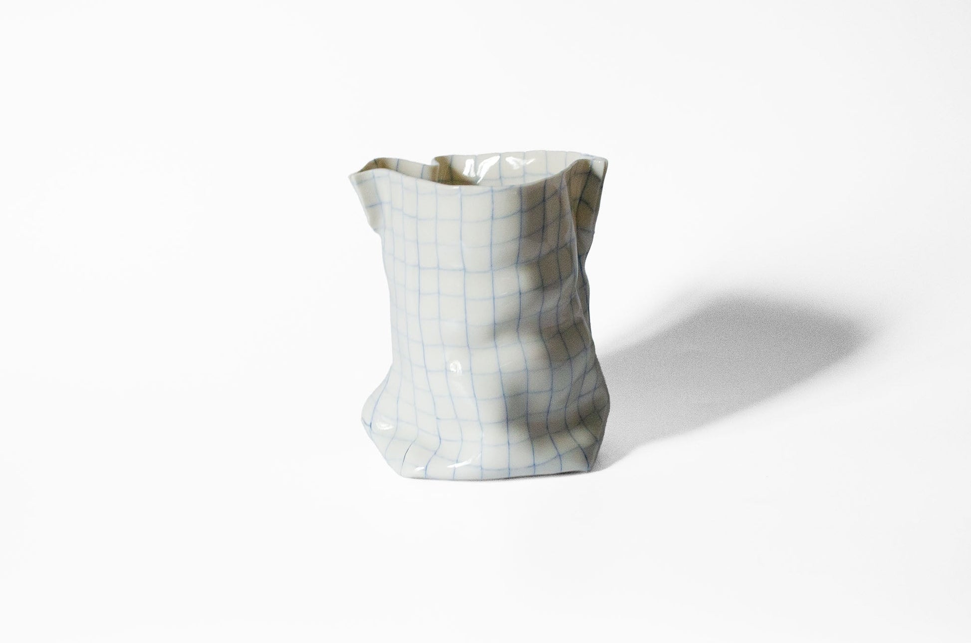 Tall Nerikomi Bag Vase Ceramic Vase Saori M Stoneware