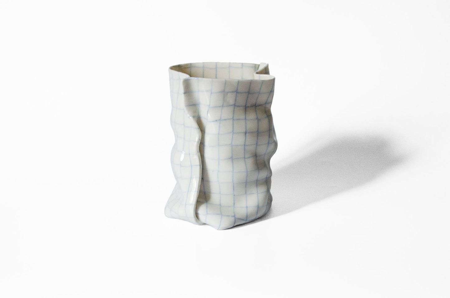 Tall Nerikomi Bag Vase Ceramic Vase Saori M Stoneware