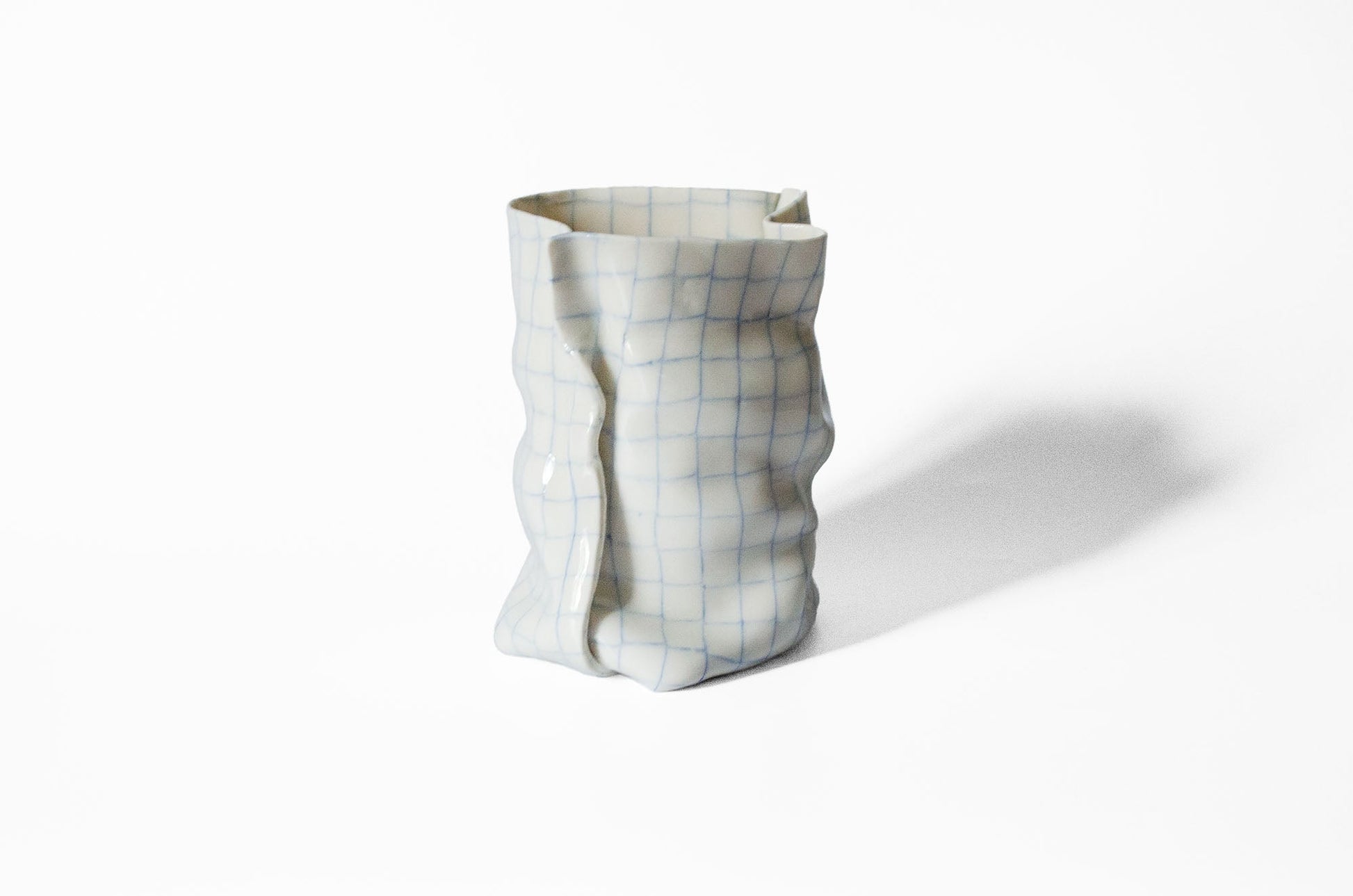 Tall Nerikomi Bag Vase Ceramic Vase Saori M Stoneware