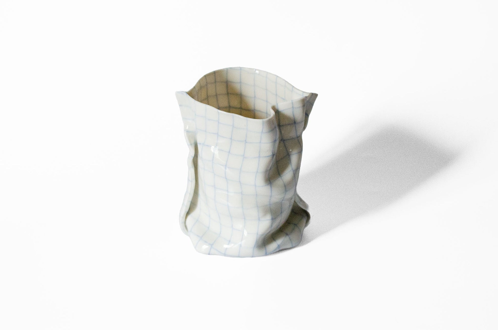 Tall Nerikomi Bag Vase Ceramic Vase Saori M Stoneware