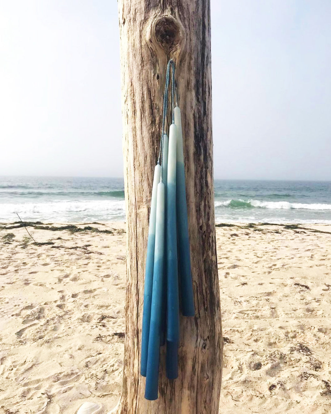 SALE Handmade Natural Dye Beeswax Candles, Pair Candles atacama home