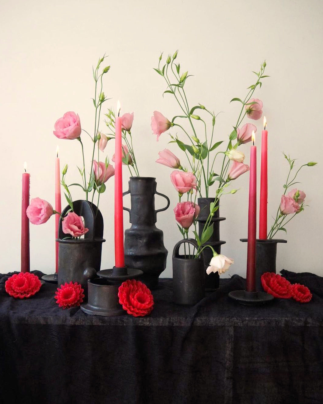 SALE Handmade Natural Dye Beeswax Candles, Pair Candles atacama home