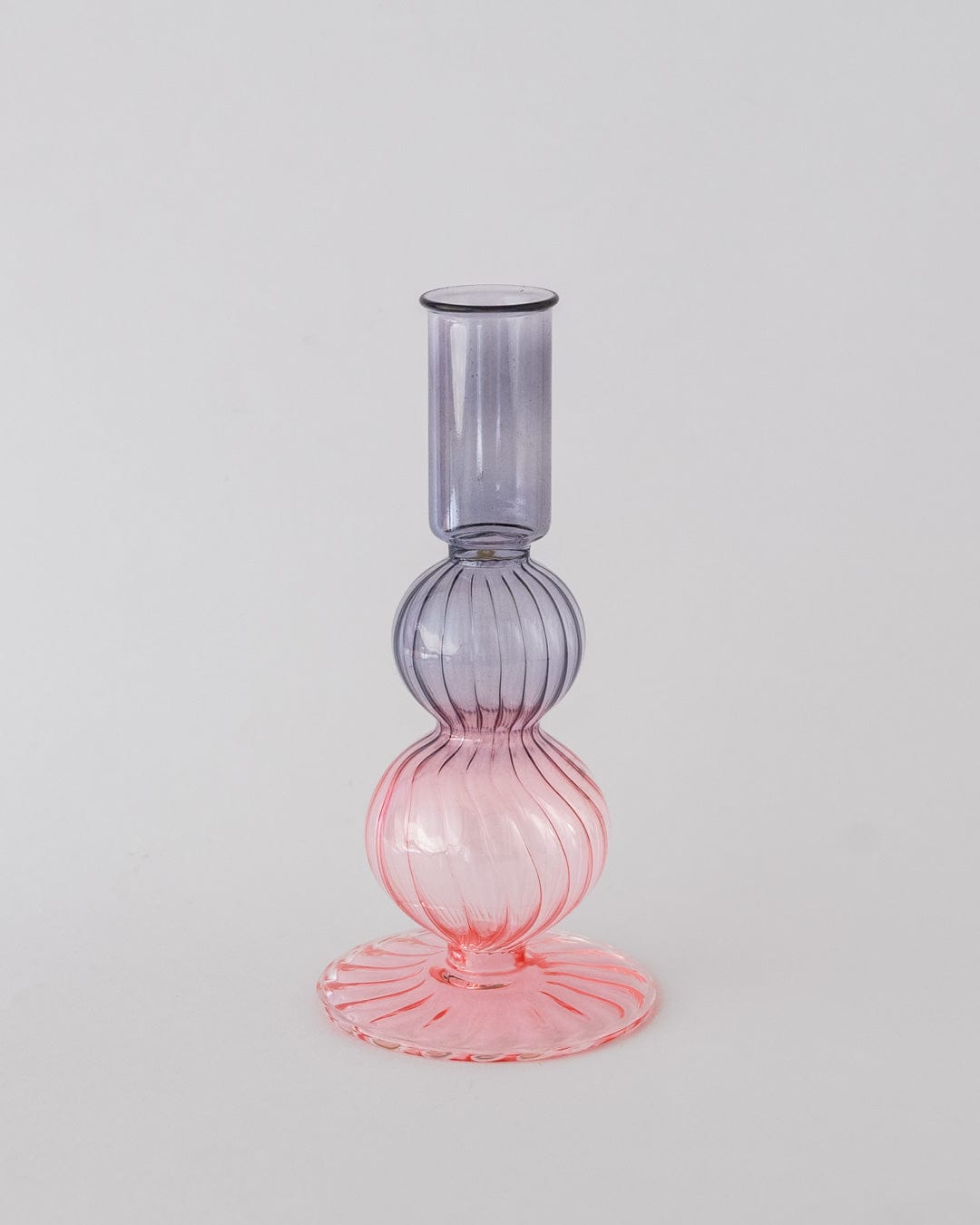Retro wavy Candle Holders Set of 2 | Pink Candle Holders Casa Amarosa