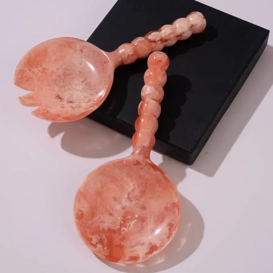 Resin Salad Server-Pink (Set of 2), 4.10 x 8.75 inches Kitchen essential Casa Amarosa