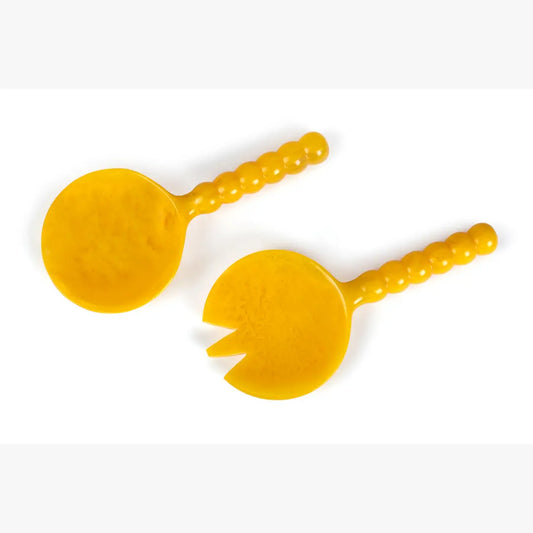 Resin Salad Server Set of 2 | Yellow Kitchen essential Casa Amarosa