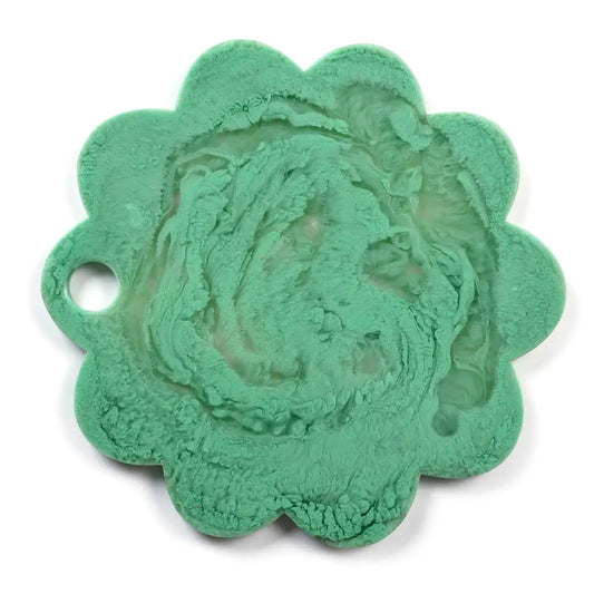 Scallop Resin Cheese Charcuterie Board, Green - 12 Inches Kitchen essential Casa Amarosa