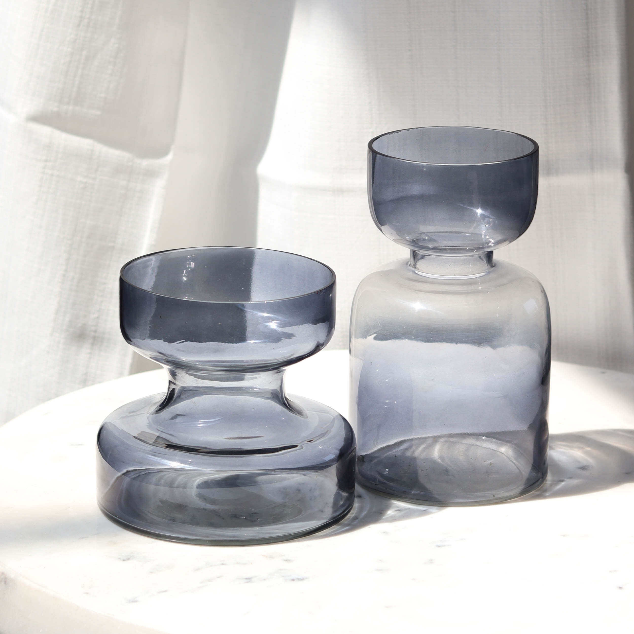 Slate Grey Handblown Glass Vase | Tall vase Casa Amarosa