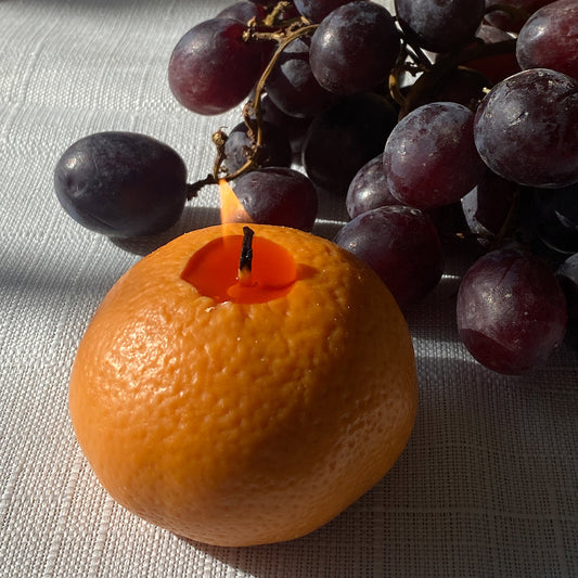 Mandarin Candle Farmers Markets Scandles Orange Citron and Mandarin Single Mandarin