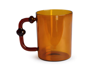 Colored Handblown Drinkware Mug | Set of 4 | Amber Mug Casa Amarosa