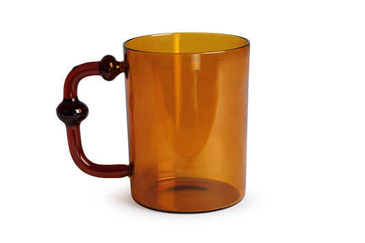 Colored Handblown Drinkware Mug | Set of 4 | Amber Mug Casa Amarosa