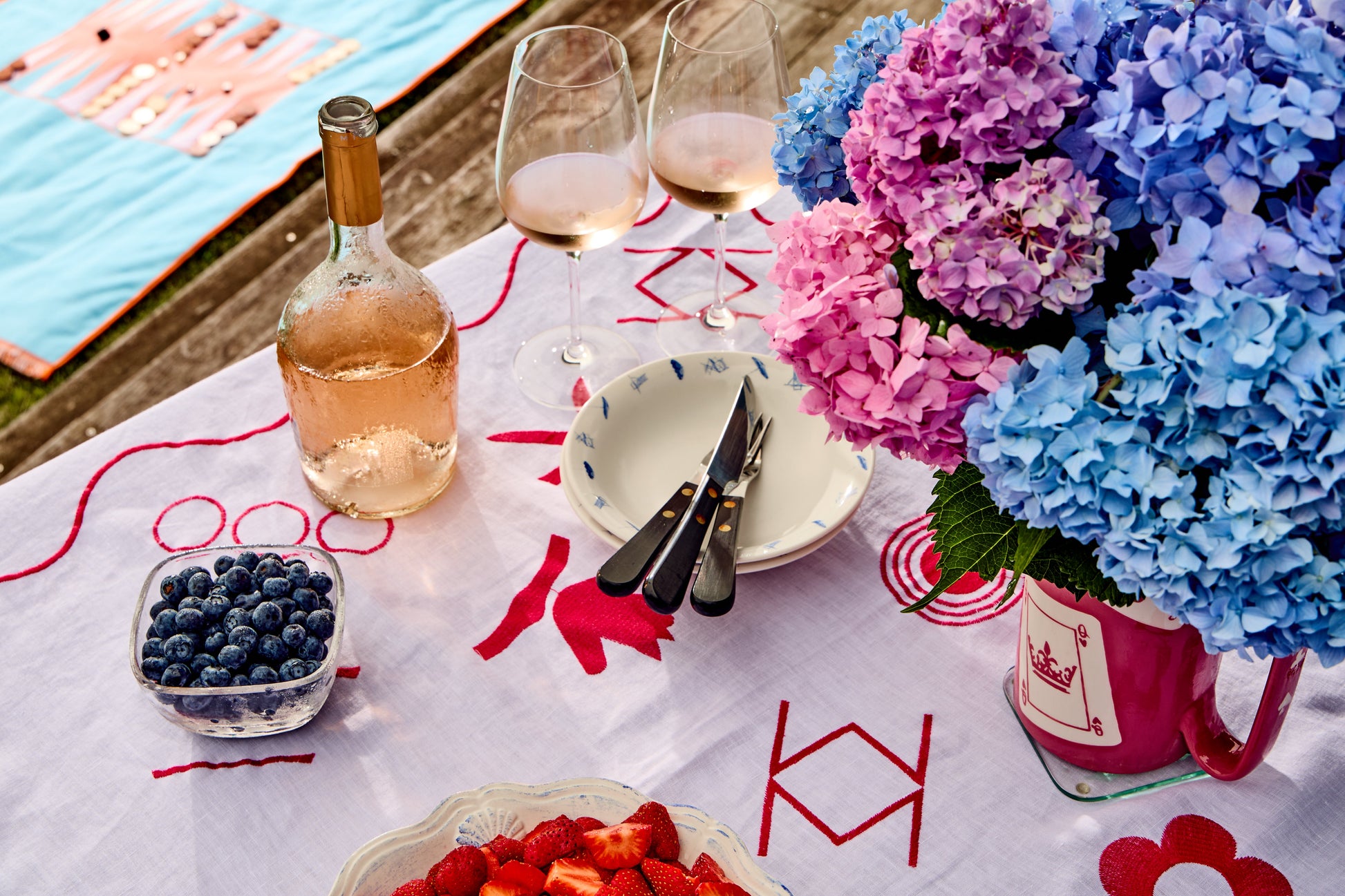 Ms. Mahjong Tablecloth | 100% Linen Tablecloth G. McGee