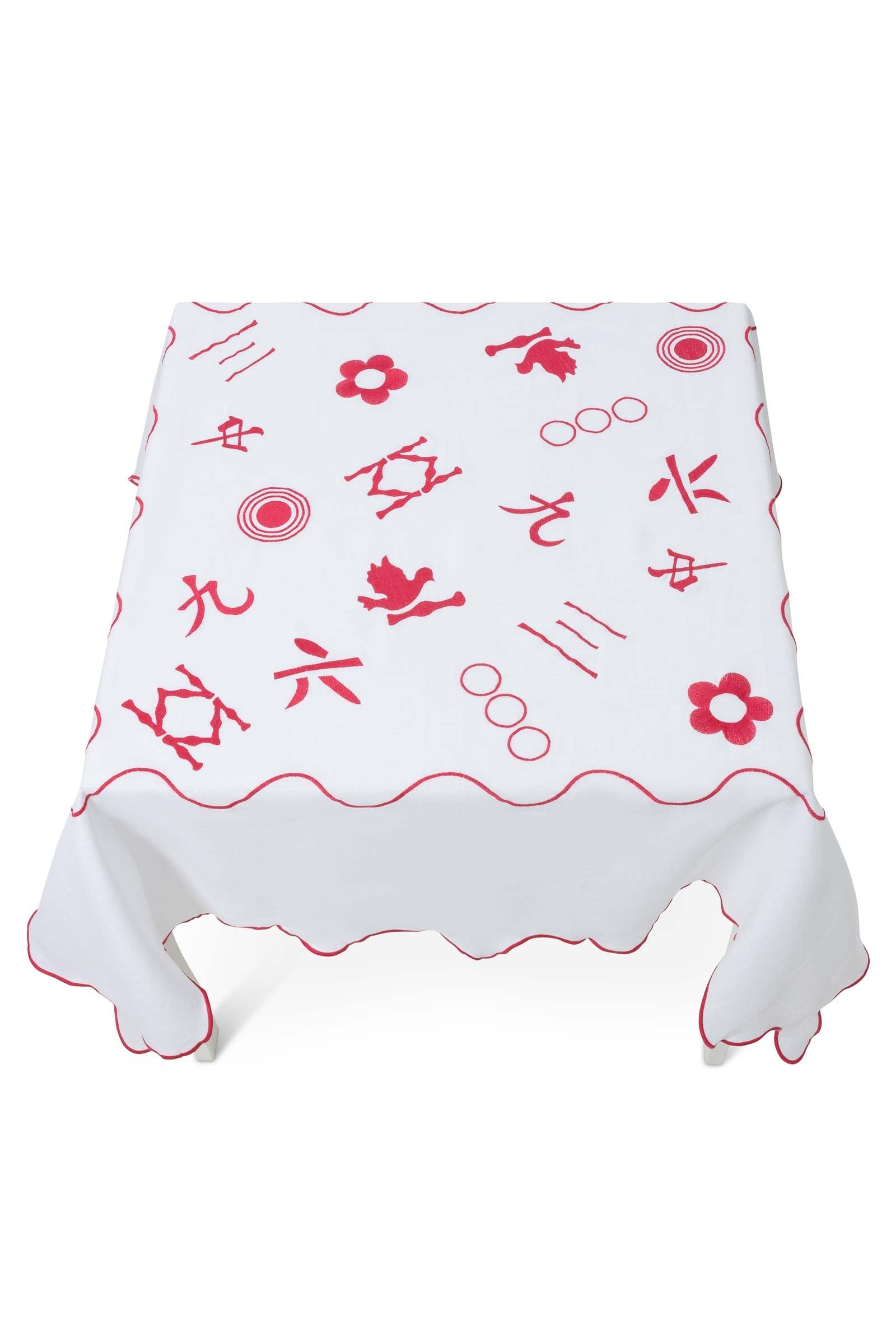 Ms. Mahjong Tablecloth | 100% Linen Tablecloth G. McGee