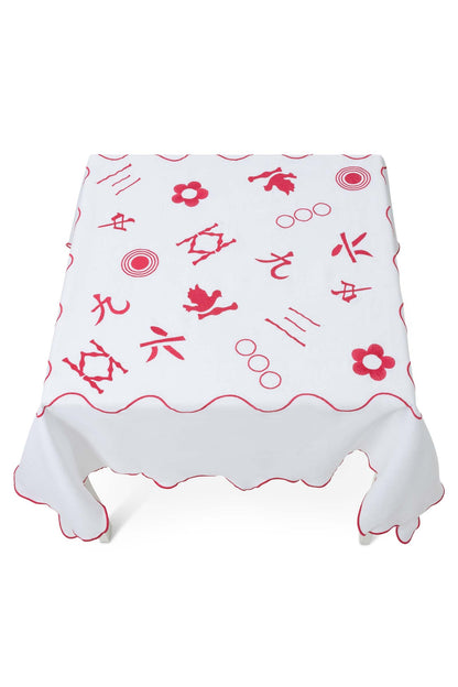 Ms. Mahjong Tablecloth | 100% Linen Tablecloth G. McGee